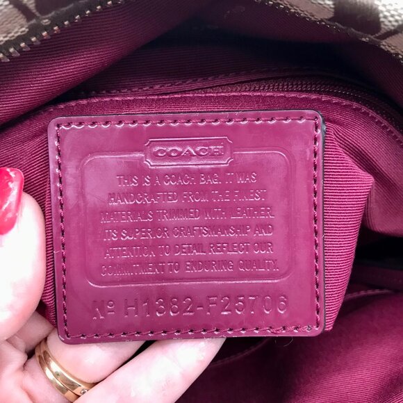 Coach Brown Canvas Signature Python Stripe Tote BagF25706 - Picture 11 of 11